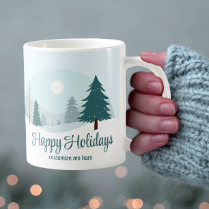 Mug Beaux arbres de Noël Hiver personnalisé