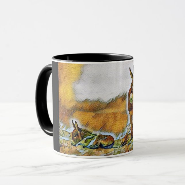 Mug Beaux Burros sauvages doux (Devant gauche)