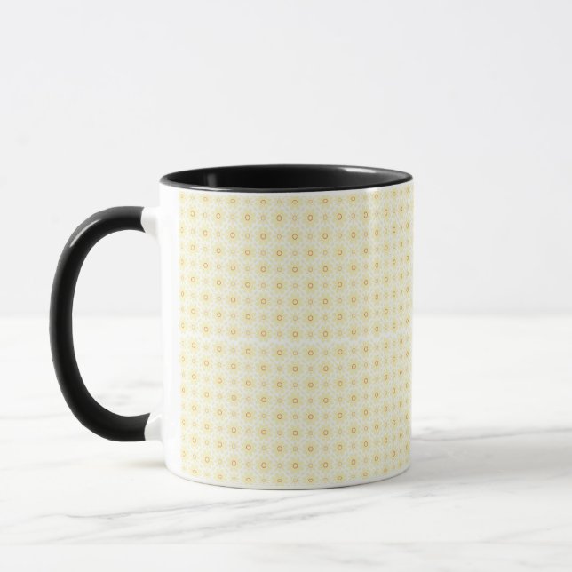Mug Beaux cercles jaunes sur Arrière - plan blanc (Gauche)