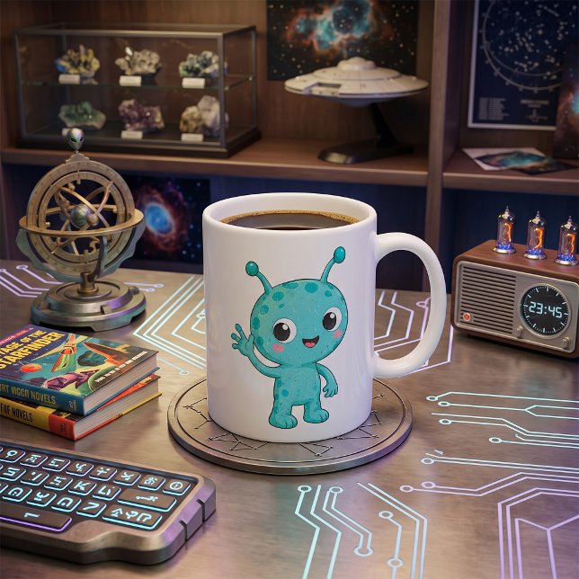Mug Bébé Alien Monstre Spatial Mignon (Créateur téléchargé)