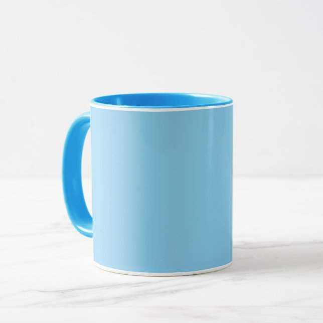 Mug Bébé bleu (couleur solide) (Devant gauche)