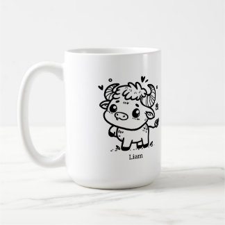 Mug Bébé Buffle Fluffy - Animal de Ferme Kawaii