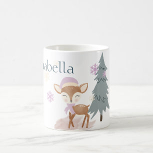 Mug Bébé cerf hivernal mignon femelle faon