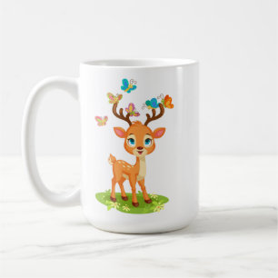 Mug Bébé cerf mignon avec papillons-47568