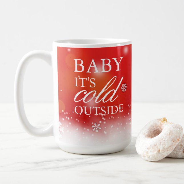 Mug Bébé c'est froid dehors Noël vacances (Avec donut)