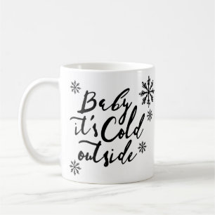Mug Bébé c'est manuscrit noir chic d'extérieur froid