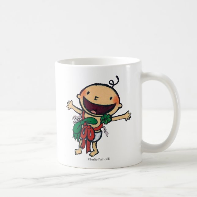 Mug Bébé enveloppé dans les arcs pour Noël (Droite)