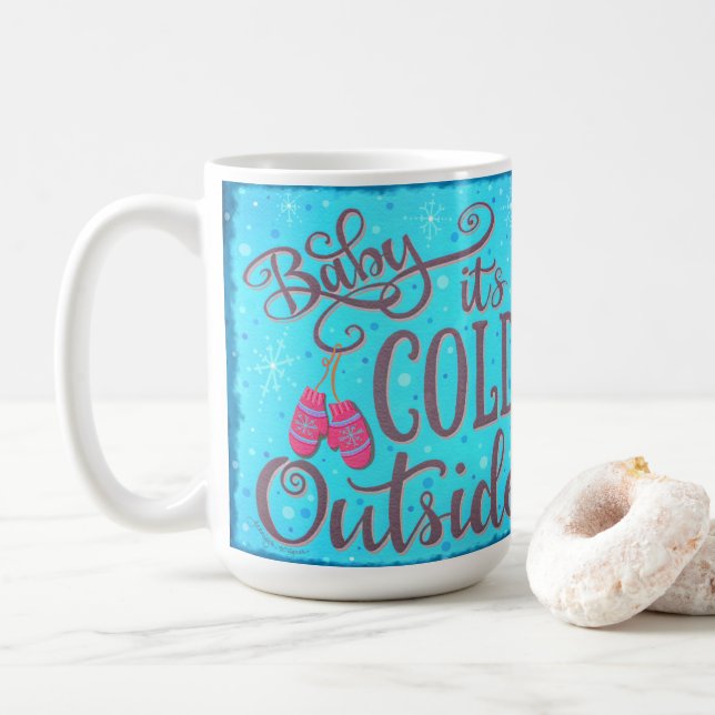 Mug Bébé, il fait froid Vacances en dehors (Avec donut)