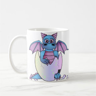 Mug Bébé mignon de dragon en oeuf criqué -