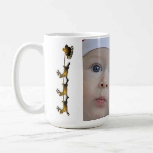 Mug Bébé Noël du Père Noël Photo (Gauche)