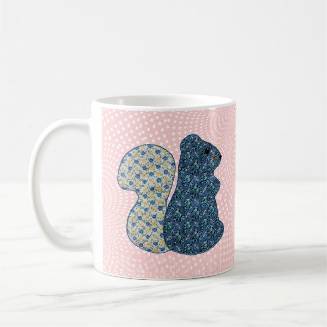 Mug Bébé rose mignon d'écureuil de style campagnard (Gauche)