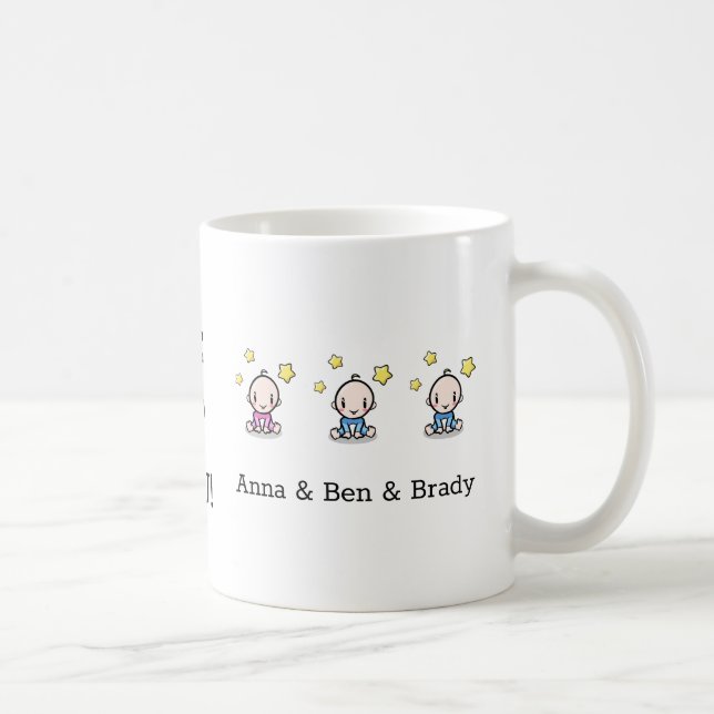 Mug bébés triplet : nous aimons le cadeau maman, (Droite)