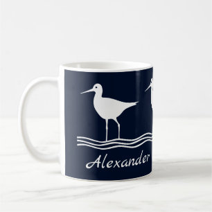 Mug Bécasseau bleu marine blanc