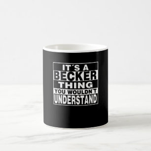 Mug BECKER Nom de famille Cadeau personnalisé