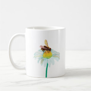 Mug Bee de miel sur une fleur blanche