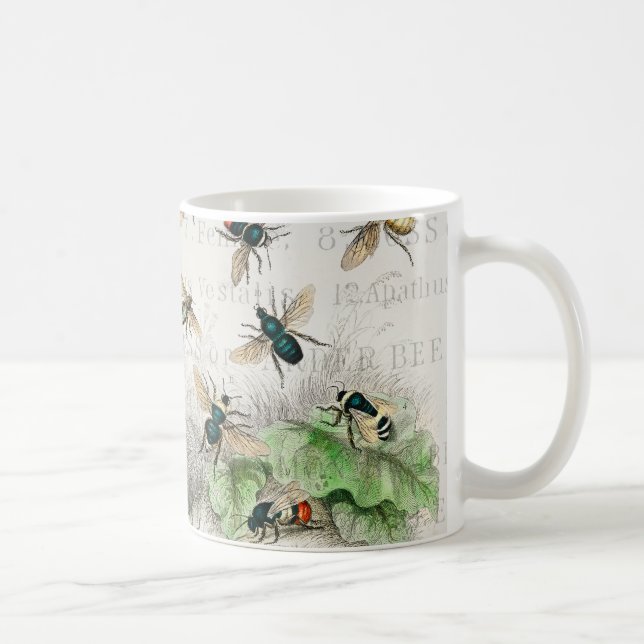 Mug Bee Honey Travailleur Queen Bees Antique (Droite)