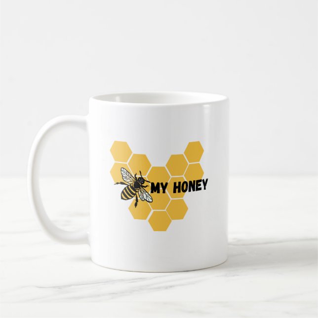 Mug "Bee My Honey" cadeau parfait pour l'apiculteur bi (Gauche)