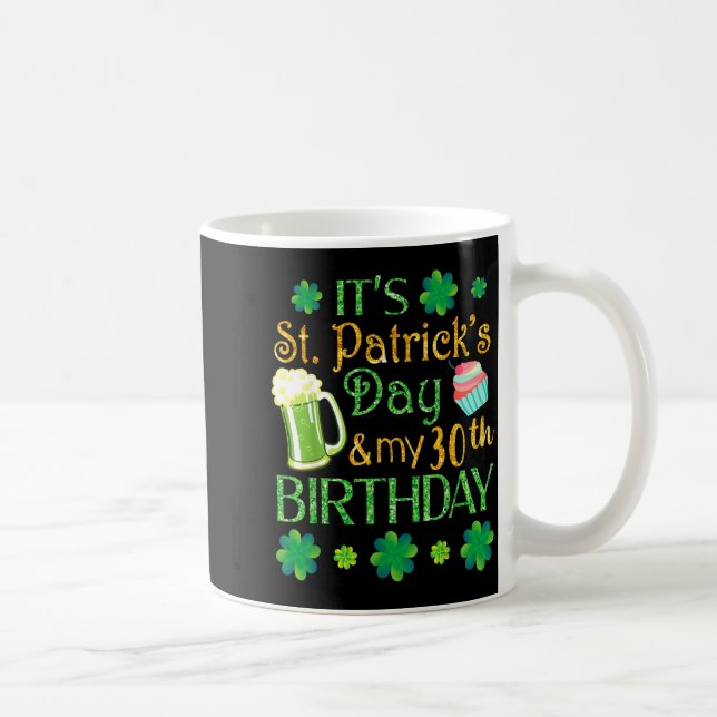 Mug Beer Cake &amp; Shamrocks It's St Patrick Day &amp (Droite)