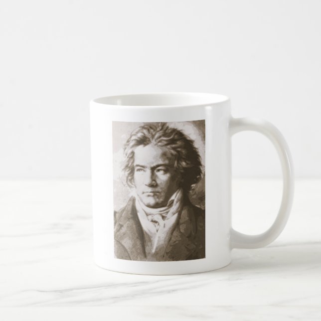 Mug Beethoven À Sepia (Droite)