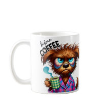 Before Coffee vs. Fully Caffeinated Dog