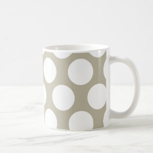 Mug Beige Polkadot de toile de jute