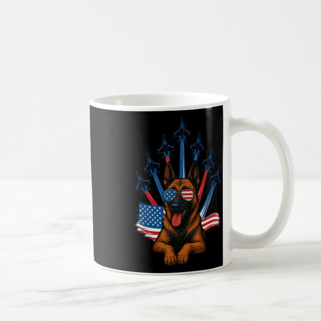 Mug Belge Malinois Fighter Jet Avion Patriotique Do (Droite)