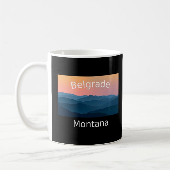 Mug Belgrade Montana coucher de soleil (Gauche)