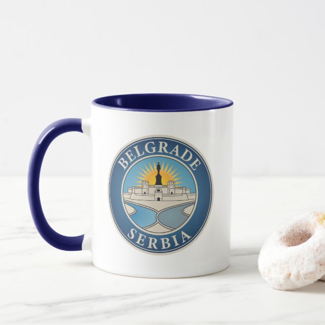 Mug Belgrade Serbia Eastern Europe (Avec donut)