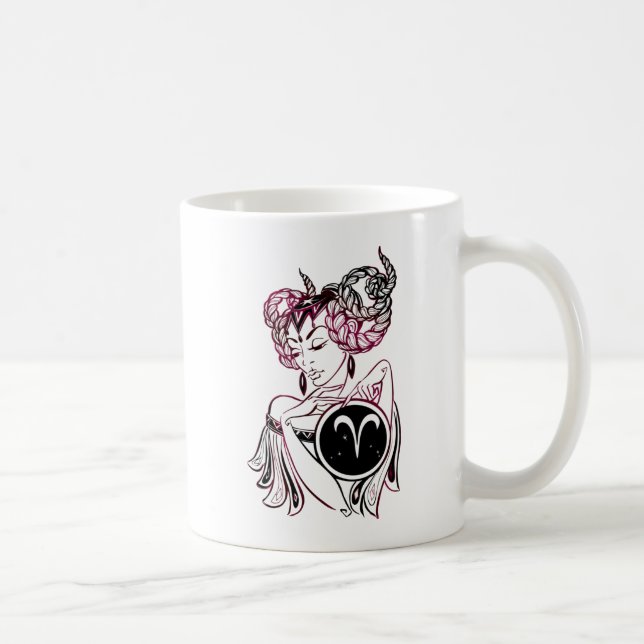Mug Bélier Art Déco Lady (Droite)