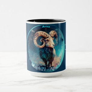 Mug Bélier le Bélier Personnalisable "21 mars - 19 avr