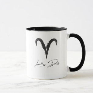 Mug Bélier 'Limitless Drive' Fierté du zodiaque Noir &