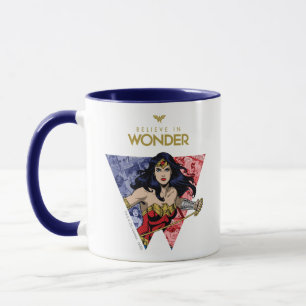 Mug "Believe In Wonder" Wonder Woman Lasso Comic Logo