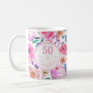 Mug Belle aquarelle Cinquante et fabuleux floral