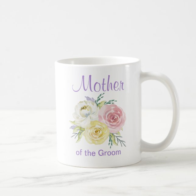 Mug Belle aquarelle Fleurs Mère de la chambre (Droite)