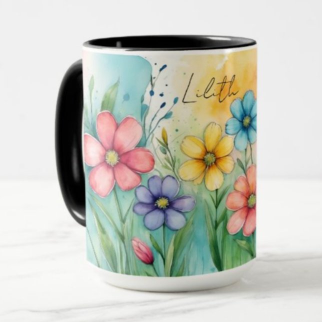 Mug Belle aquarelle florale (Créateur téléchargé)