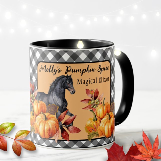 Mug Belle Automne Cheval d'automne (Enjoy this beautiful customizable mug!)