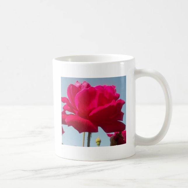 Mug Belle belle Rose céleste rouge contre bleu (Droite)