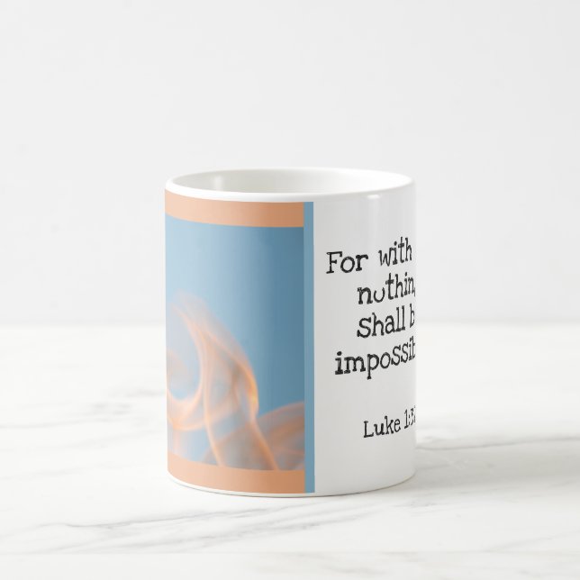 Mug Belle Bible Verse Flames Modèle photo sur mesure (Centre)