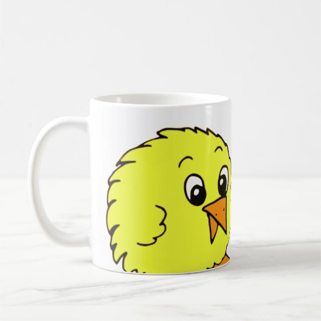 Mug Belle Cartoon Jaune Chicks (Gauche)