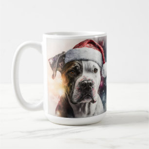 MUG BELLE COULEUR D'EAU CHRISTMAS BULLDOG