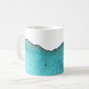 Mug Belle Encre Abstraite Turquoise Or Arche