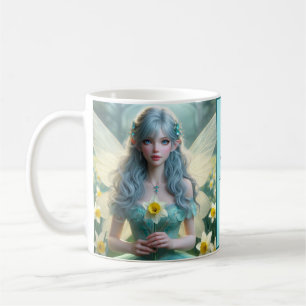 Mug Belle fée de mars dans les jonquilles