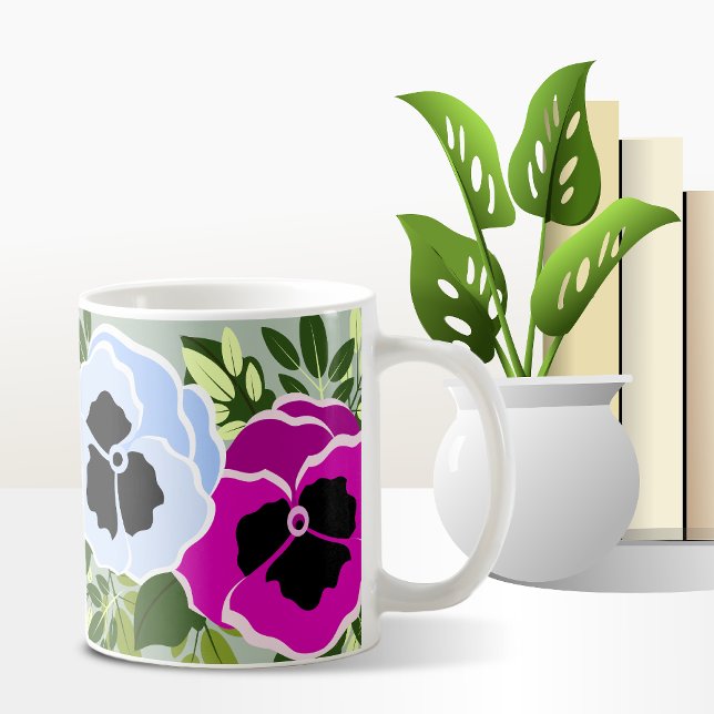 Mug Belle Fleur de Pansy (Pansy Flower Mug)