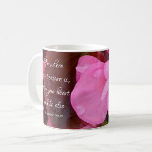 Mug Belle Fleurs Roses Verse Bible Chrétienne