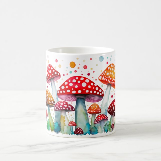 Mug Belle forêt de champignons aquarelle style champig (Centre)