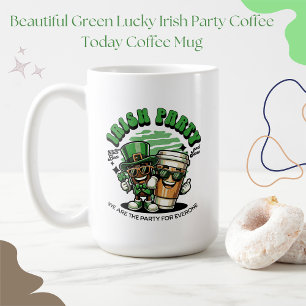 Mug Belle Green Lucky Irish Party Café aujourd'hui