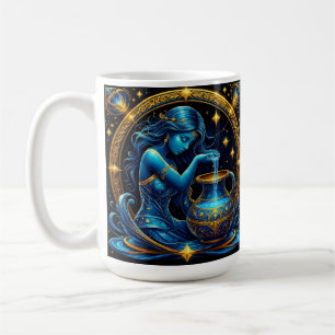 Mug Belle illustration numérique du signe du Verseau