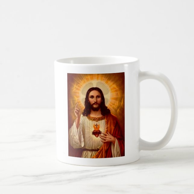 Mug Belle image religieuse Sacré Coeur de Jésus (Droite)