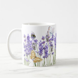 Mug Belle Lavande Papillons Floral