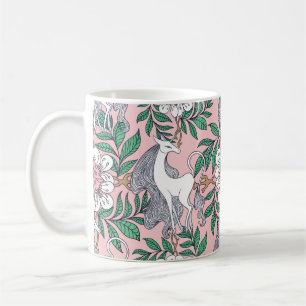 Mug Belle licorne et circulaire ornement fleuri mer